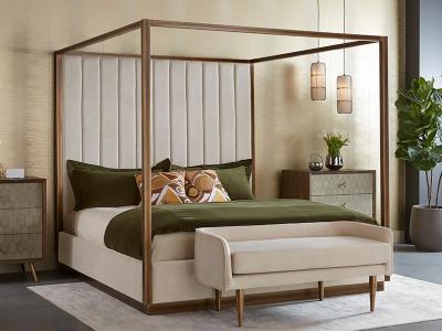 Sunpan Casette Canopy King Size Bed in Piccolo Prosecco - 106141