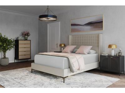 Sunpan Cairo King Size Bed in Antonio Porcelain - 105562