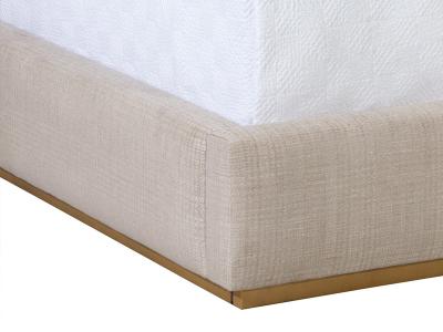 Sunpan Danbury King Size Bed in Naya Check Cream - 110048