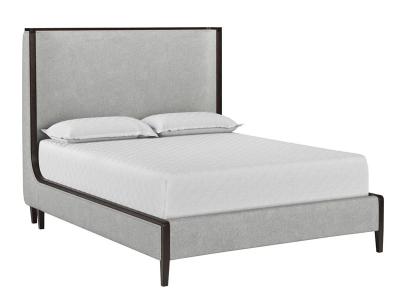 Sunpan Colette Queen Size Bed in Brown/Belfast Heather Grey - 106683