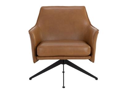 Sunpan Crosby Swivel Lounge Chair In Missouri Cognac - 111086