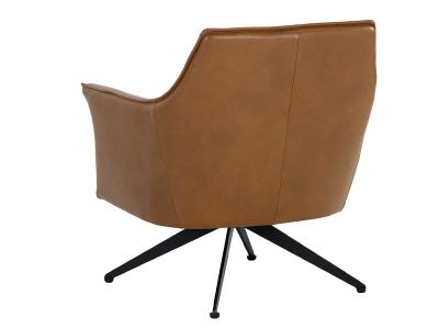 Sunpan Crosby Swivel Lounge Chair In Missouri Cognac - 111086