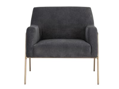 Sunpan Cybil Lounge Chair In Polo Club Kohl Grey - 105018