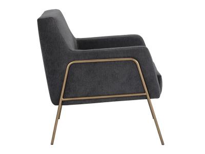 Sunpan Cybil Lounge Chair In Polo Club Kohl Grey - 105018