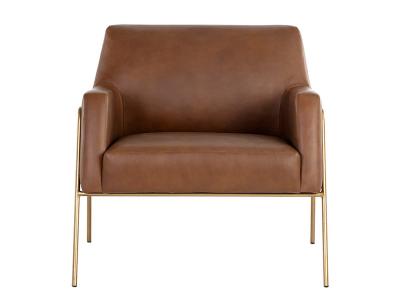 Sunpan Cybil Lounge Chair In Vintage Caramel - 106457