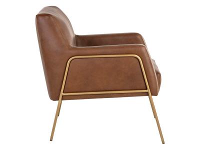 Sunpan Cybil Lounge Chair In Vintage Caramel - 106457