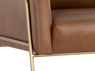 Sunpan Cybil Lounge Chair In Vintage Caramel - 106457