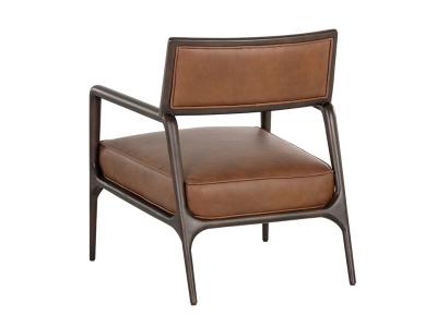 Sunpan Damien Lounge Chair In Vintage Caramel - 106562