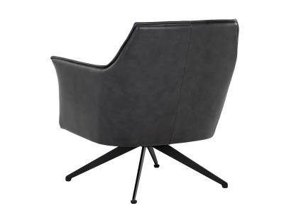 Sunpan Crosby Swivel Lounge Chair In Alpine Black - 111085