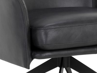 Sunpan Crosby Swivel Lounge Chair In Alpine Black - 111085