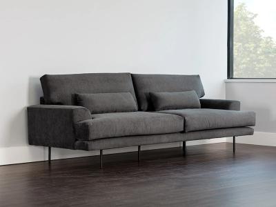 Sunpan Abigail Sofa in Polo Club Kohl Grey - 105019