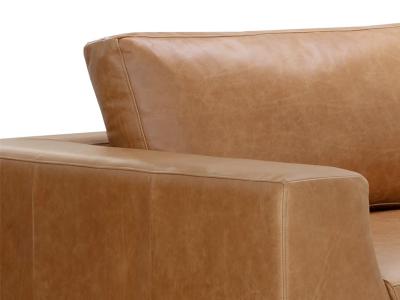 Sunpan Anakin Sofa in Dark Brown/Tuscany Cognac - 111218