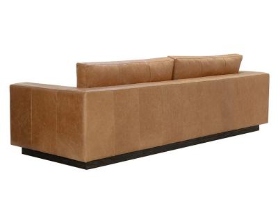 Sunpan Anakin Sofa in Dark Brown/Tuscany Cognac - 111218