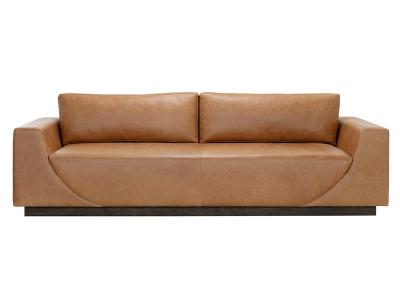 Sunpan Anakin Sofa in Dark Brown/Tuscany Cognac - 111218