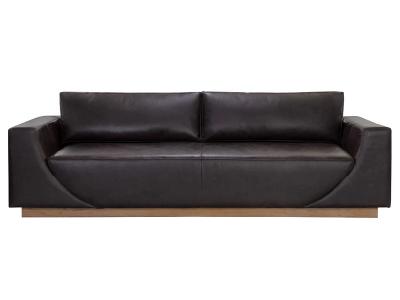 Sunpan Anakin Sofa in Light Oak/Black - 111216