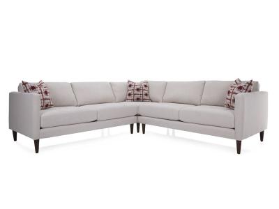 Decor-Rest Marco MyCustom Symmetrical 3 Piece Sectional in Ivory - Macro 3Piece Sectional(Ivory)