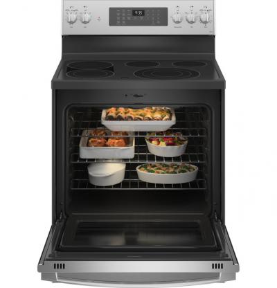 30" GE Profile 5.3 Cu. Ft. Smart  Free-Standing Electric Convection Fingerprint Resistant Range - PB935YPFS