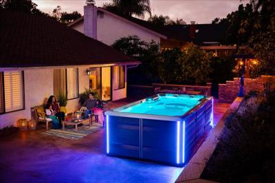 Endless Pools X-Series X500 SwimCross Exercise Systems Swim Spa with Mocha Cabinet - 901903059100-23