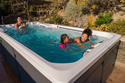 Endless Pools X-Series X500 SwimCross Exercise Systems Swim Spa with Mocha Cabinet and Entertainment System - 901903059102-23