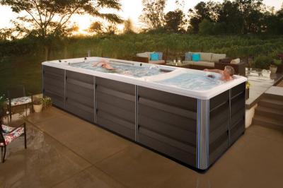 Endless Pools X-Series X2000 SwimCross Exercise Systems Swim Spa with Mocha Cabinet - 901910059100-23