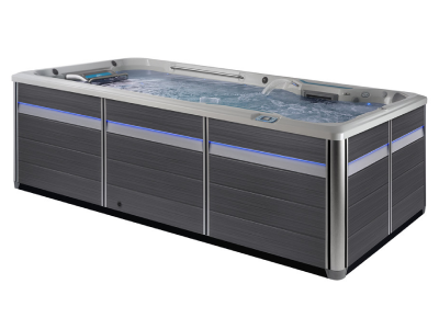 Endless Pools E-Series E500 Hydrodrive Technology Swim Spa with Gray Cabinet and Entertainment System - 911905059202-23