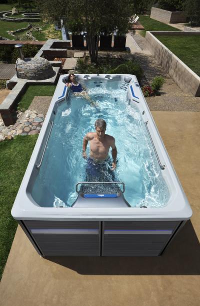 Endless Pools E-Series E500 Hydrodrive Technology Swim Spa with Mocha Cabinet and Treadmill - 911905059150-23