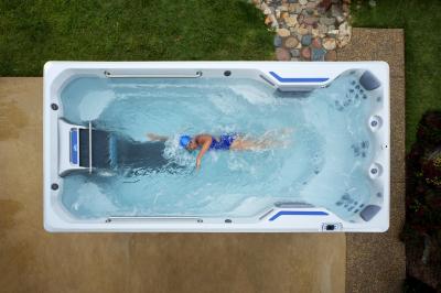 Endless Pools E-Series E500 Swim Spa with Mocha Cabinet Treadmill and Entertainment System - 911905059152-23