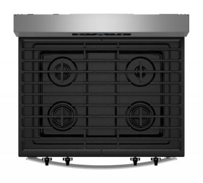 30" Whirlpool 5.3 cu ft Gas Freestanding Range with 4 Burners - WFGS3530RS