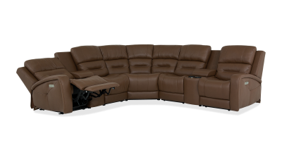 Palliser 4-Seat Corner Curve Sectional with Three Triple Power Recliners - Washington Sectionals