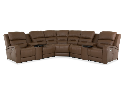 Palliser 4-Seat Corner Curve Sectional with Three Triple Power Recliners - Washington Sectionals