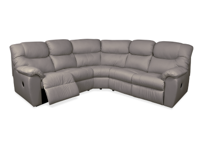 Palliser 5-Seat Corner Curve Sectional with Storage Console and Two Power Recliners - Regent Sectionals