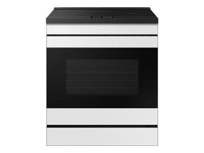 30" Samsung 9 Series 6.3 cu. ft. Induction Slide-in Range in White - NSI6DB990012AC