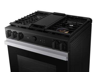 30" Samsung 5 Series Slide-in Gas Range in Stainless Steel - NSG6DG8500SRAA