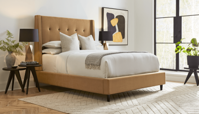 Palliser 54" Complete Cal King Bed with Rails Footboard Wood Slats - Palermo Bed (CK)