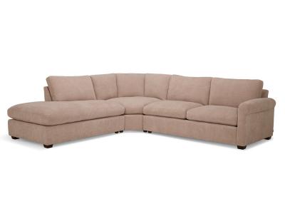 Palliser Madison Roll Arm 4-Seater Corner Curve Sectional - Madison Roll Arm Sectionals