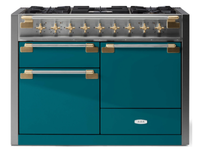 48" AGA Elise Series FreeStanding Dual Fuel Range with Brass Accents - AEL481DFABSAL