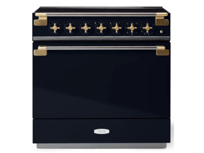 36" AGA Elise Series Freestanding Induction Range with Antique Brass - AEL361INABBLK