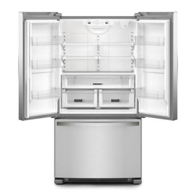 36" Whirlpool 20 Cu. Ft. French Door Bottom Mount Counter Depth Refrigerator - WRFC2036RZ