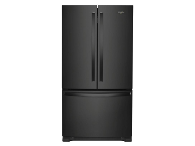 36" Whirlpool French Door Bottom Mount Refrigerator in Black - WRFF3236RB