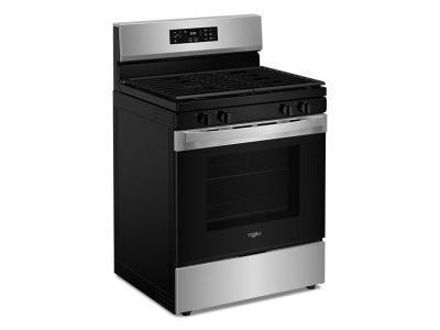 30" Whirlpool 5.0 Cu. Ft. Freestanding Gas Range with 4 Burners - WFGS3530RS