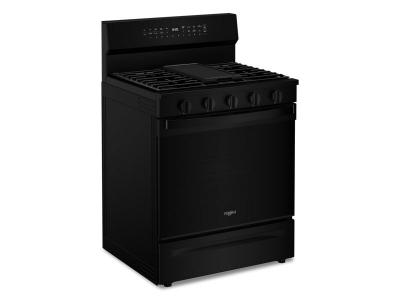 30" Whirlpool 5.3 Cu. Ft. Smart Gas Range with Air Cooking Technology - WFGS7530RB