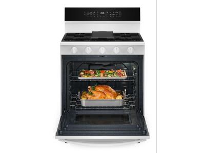 30" Whirlpool 5.3 Cu. Ft. Smart Gas Range with Air Cooking Technology - WFGS7530RW