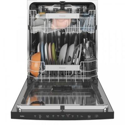 24" Haier Top Control Interior Dishwasher With Sanitize Cycle In Fingerprint Resistant Stainless Steel - QDP555SYNFS