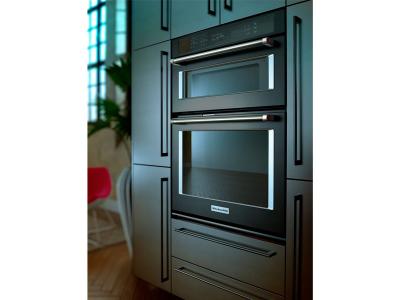 30" KitchenAid Combination Wall Oven With Even-Heat True Convection (lower oven) - KOCE500EBS