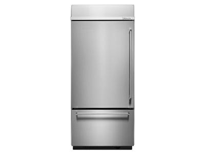 36" KitchenAid 20.9 Cu. Ft. Built-In Stainless Bottom Mount Refrigerator with Platinum Interior Design - KBBL306ESS