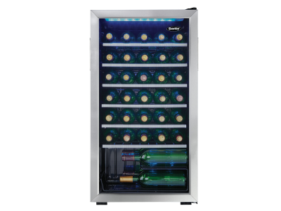 18" Danby 36 Bottle Free-Standing Wine Cooler in Stainless Steel - DWC93BLSDBR1