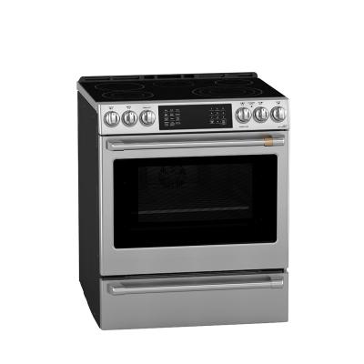 Cafe Slide-In Front Control Electric Range with Dynamic Bake - CRS70XAWCS1