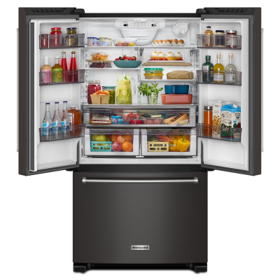 36" KitchenAid 20 Cu. Ft. French Door Bottom Mount Counter Depth Refrigerator - KRFC136RBS