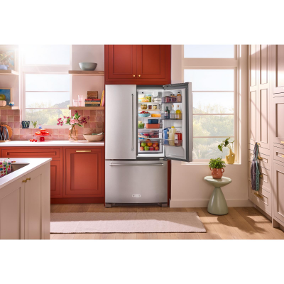 36" KitchenAid 20 Cu. Ft. French Door Bottom Mount Counter Depth Refrigerator - KRFC136RPS