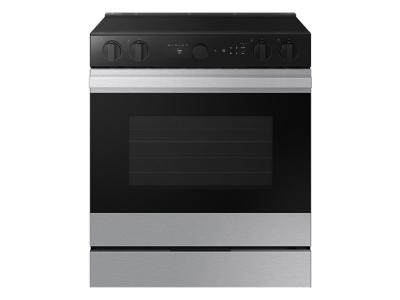 30" Samsung 6.3 Cu. Ft. Electric Slide-in True Convection Range -  NSE6DG8700SRAC